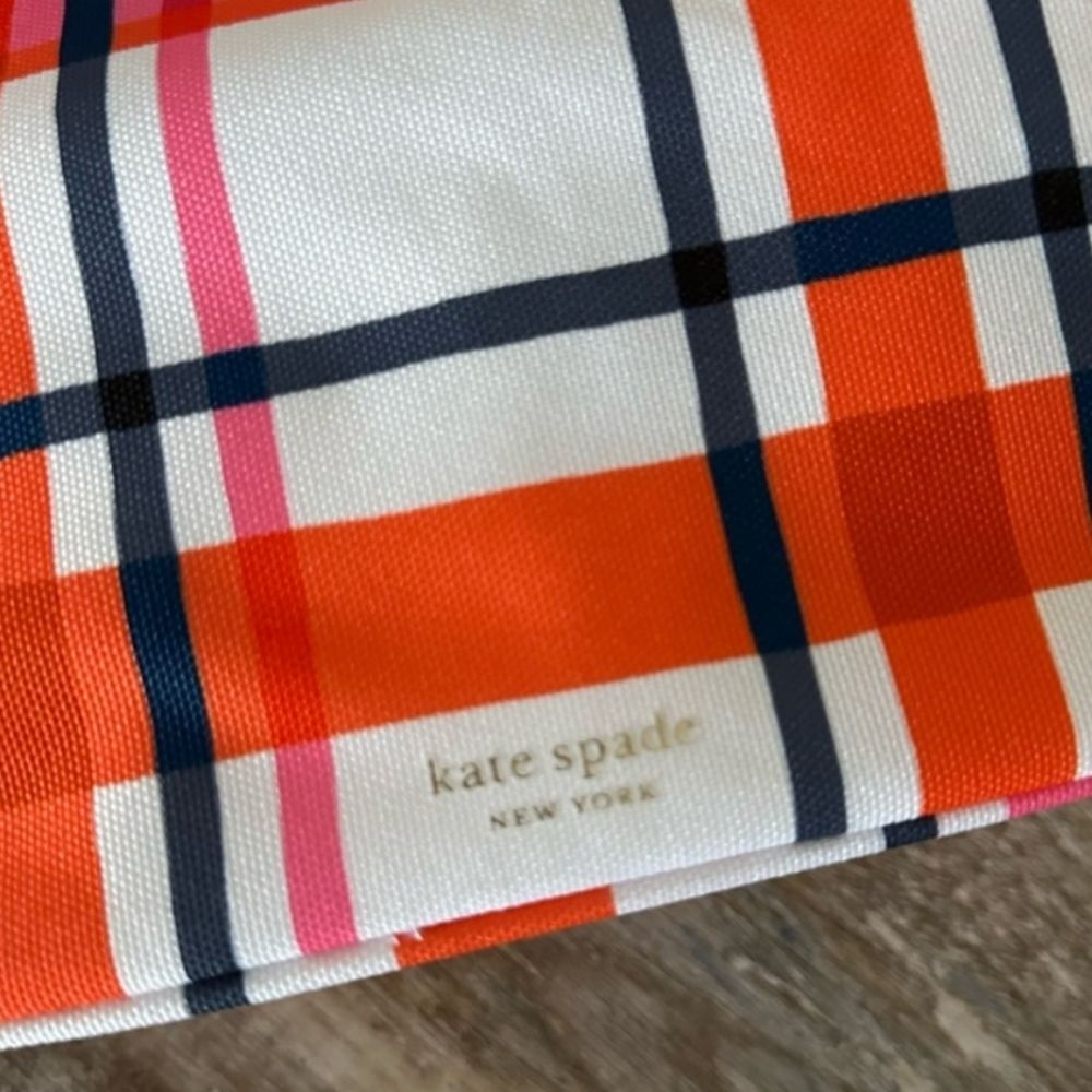 Brand New In Original Packaging kate spade™ Plaid Insulated Lunch Tote - Picture 6 of 8